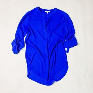 Pleione Cobalt Blue Tunic Blouse Sz S Small
